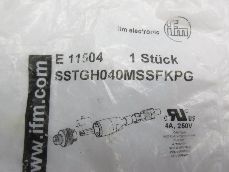 IFM EFECTOR E11504 SSTGH040MSSFKPG 250V 4A NSMP