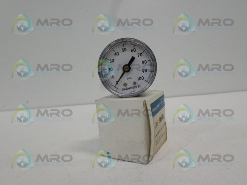ASHCROFT 5WH38 20W1005PH02BXZG-100# PRESSURE GAUGE 0-100 PSI  NSMP