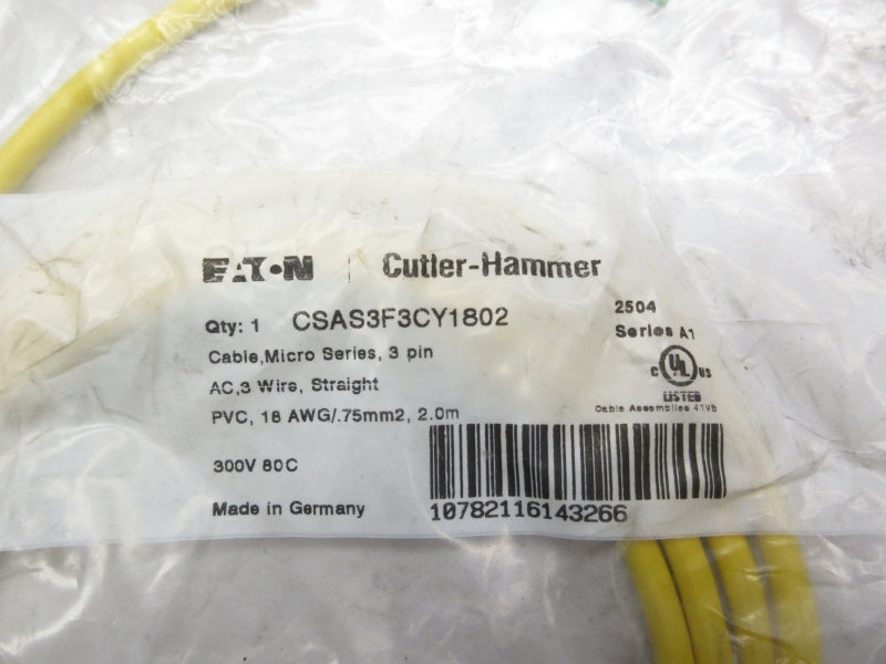 CUTLER HAMMER CSAS3F3CY1802 SER. A1 300V NSMP