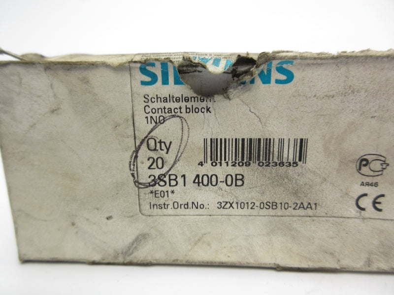SIEMENS 3SB1400-0B 230V 6A (PKG OF 20) NSMP
