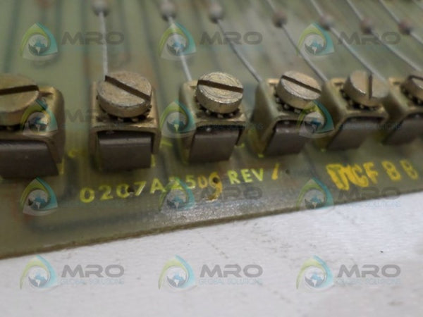 GENERAL ELECTRIC 0207A2500 CONTROL BOARD ASSEMBLY  UNMP