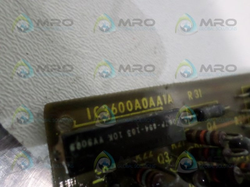 GENERAL ELECTRIC IC3600A0AA1A AMPLIFIER CARD  UNMP