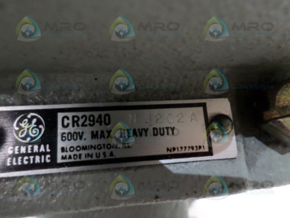 GENERAL ELECTRIC CR2940-NJ202A PUSHBUTTON CONTROL STATION * USED *