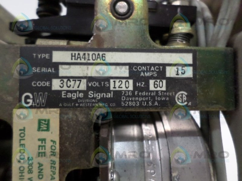 EAGLE SIGNAL HA410A6 RESET TIMER  NSNP