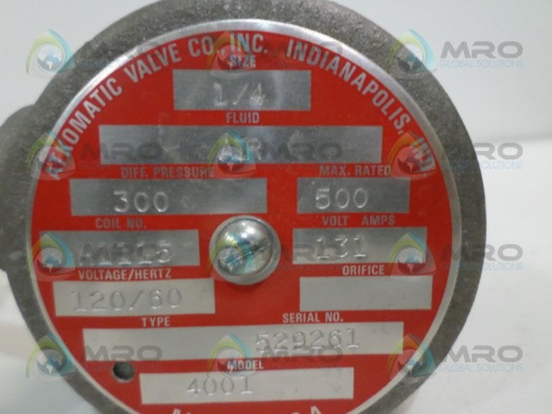 ATKOMATIC VALVES 4001 VALVE  NSNP