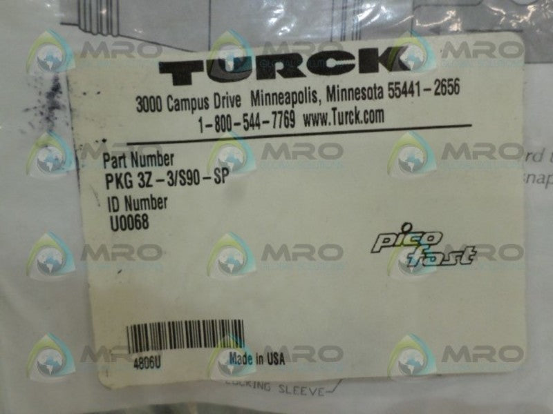TURCK PKG3Z-3/S90-SP PICOFAST MOLDED CORDSET  NSMP
