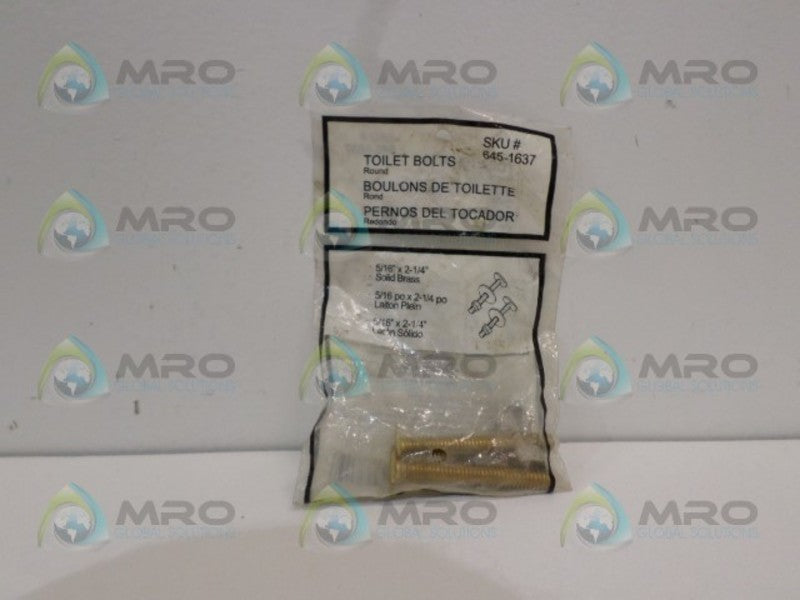 ORGILL 645-1637 TOILET BOLTS  NSMP