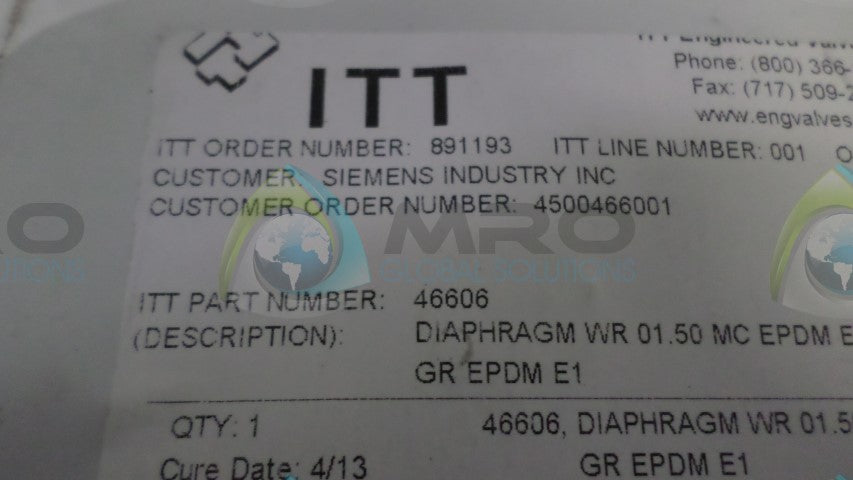 ITT 46606 * NEW IN FACTORY BAG *