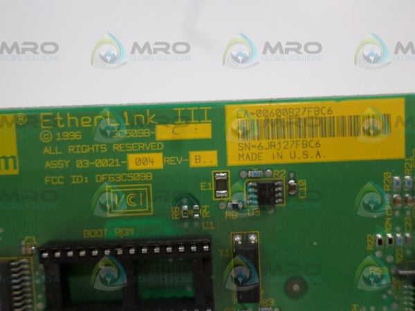 3COM 03-0021-004 ETHERLINK III NETWORK CARD  UNMP