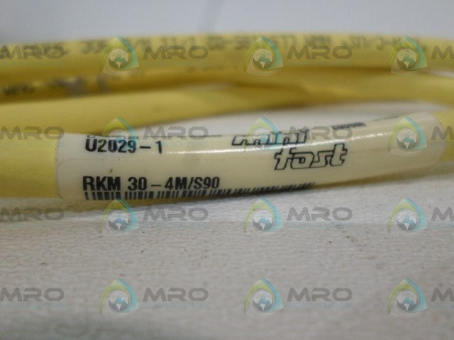 TURCK RKM30-4M/S90 MOLDED CORDSET *USED*