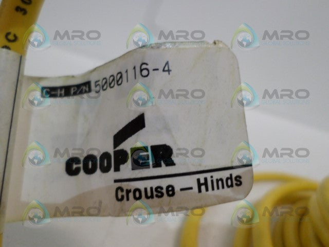 CROUSE-HINDS 5000116-4 CORDSET *NEW NO BOX*