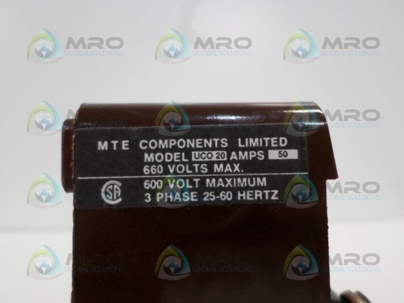 MTE COMPONENTS UCO20 CONTACT BLOCK 50A 660V *NEW NO BOX*