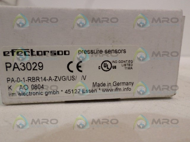 IFM EFECTOR PA3029 PRESSURE SENSOR *NEW IN BOX*