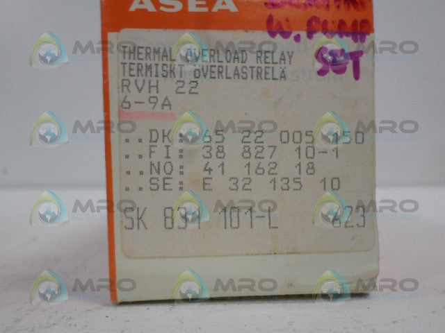 ASEA RVH22 THERMAL OVERLOAD RELAY *NEW IN BOX*