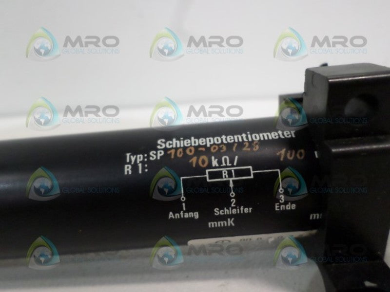 INDUSTRIAL MRO SP100-03/28 SCHIEBEPOTENTIOMETER *USED*