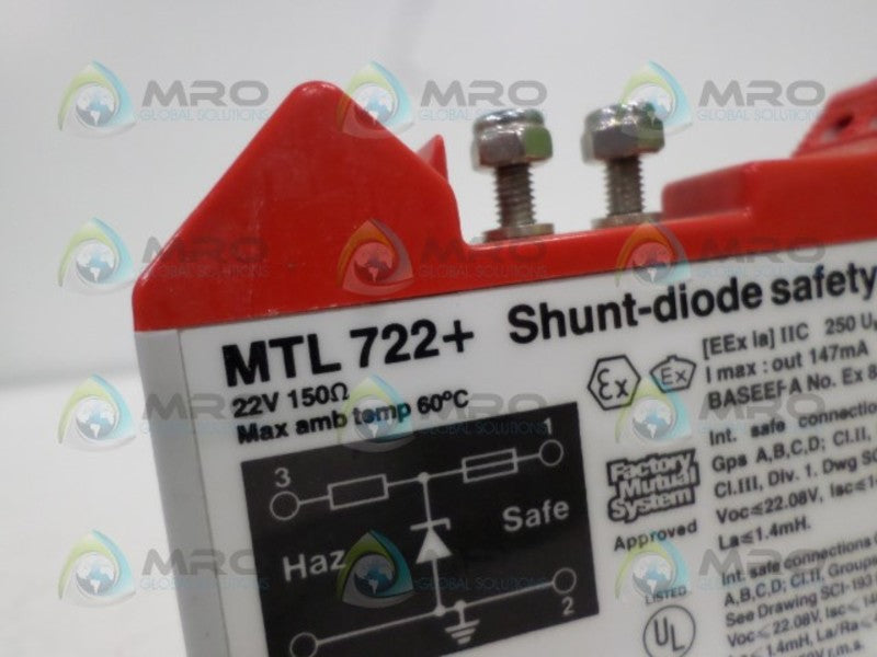 MTL INSTRUMENTS MTL722+ SHUNT-DIODE SAFETY BARRIER *NEW NO BOX*