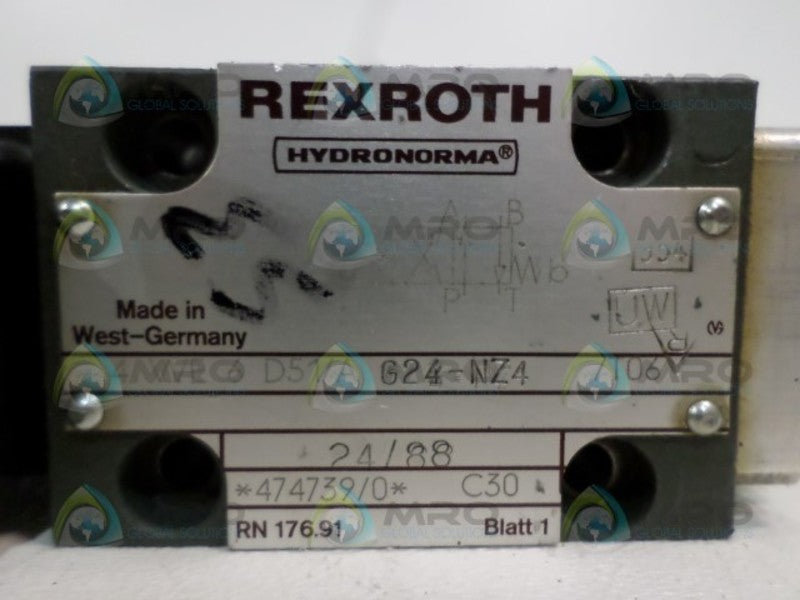 REXROTH 4WE6D51/AG24-VZ4/T06 DIRECTIONAL CONTROL VALVE *NEW NO BOX*