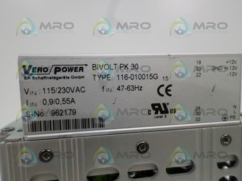 VERO POWER 116-010015G POWER SUPPLY  NSNP