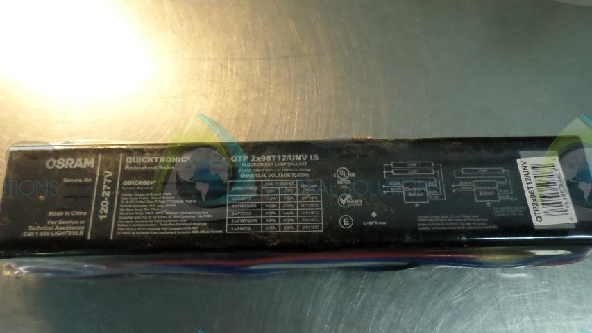 OSRAM  QTP2X96T12/UNVIS  LAMP BALLAST  *NEW IN ORIGINAL PACKAGE*