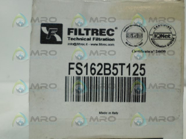 FILTREC FS162B5T125 HYDRAULIC SUCTION STRAINER *NEW IN BOX*
