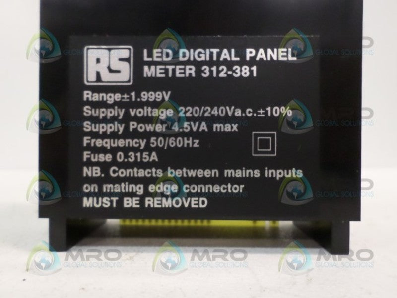RS COMPONENTS 312-381 LED CONTROL PANEL METER  NSNP