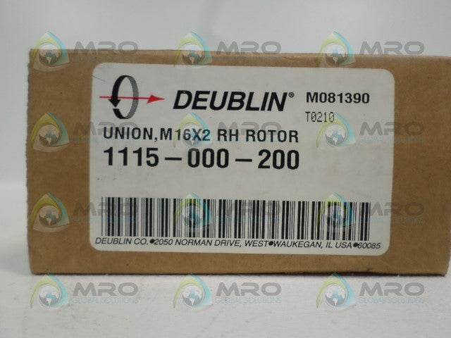 DEUBLIN 1115-000-200 RH ROTARY JOINT * FACTORY SEALED *