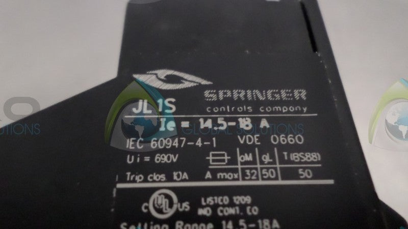 SPRINGER JL1S OVERLOAD RELAY *NEW IN BOX*