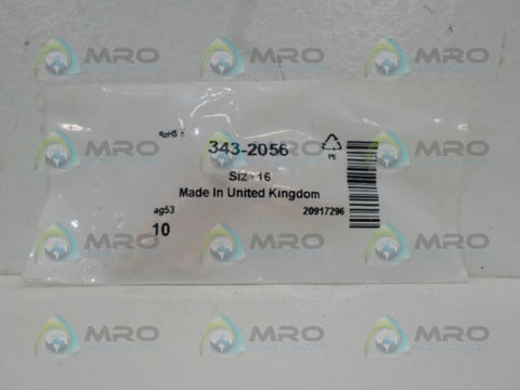 AB CONNECTORS ABB16KPKF80P3 343-2056 CRIMP (PKG OF 10) *NEW IN FACTORY BAG*