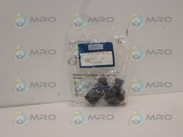 HIRSCHMANN CA3LD09ZS CONNECTOR SOCKET *NEW IN FACTORY BAG*