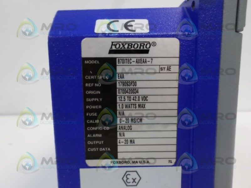 FOXBORO 870ITEC-AXEAA-7 CONDCUTIVITY TRANSMITTER *NEW NO BOX*