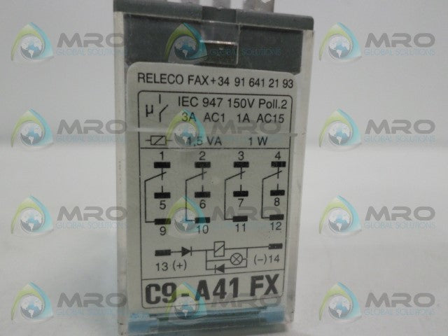 RELECO C9-A41FX RELAY 24VDC *NEW NO BOX*