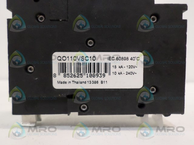 SCHNEIDER QO110VSC10 CIRCUIT BREAKER 10A *USED*