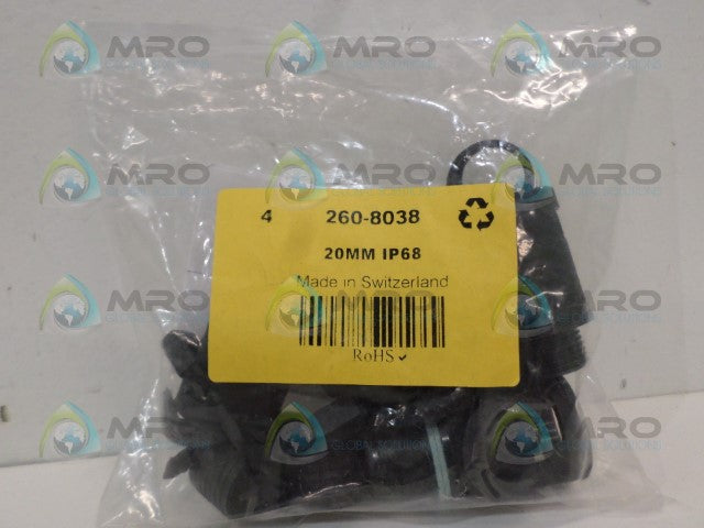 PMA BVNV-M207 260-8038 CABLE CONDUIT FITTING (PKG OF 4) *NEW IN FACTORY BAG*