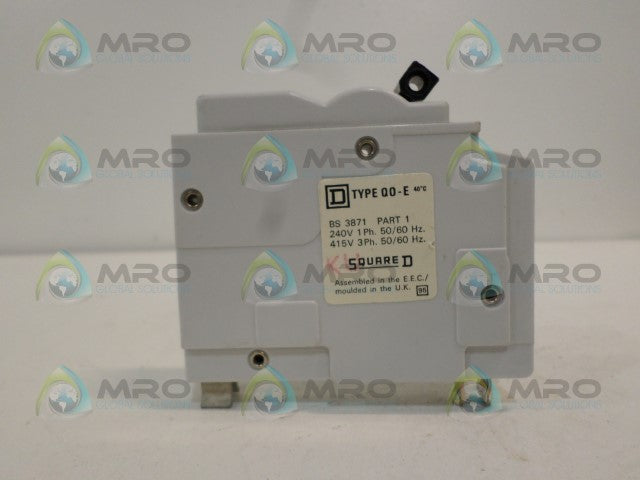 SQUARE D QO106E39 CIRCUIT BREAKER 6A *USED*