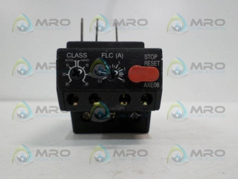 INDUSTRIAL MRO CLASS FLC AXE08 OVERLOAD RELAY *USED*