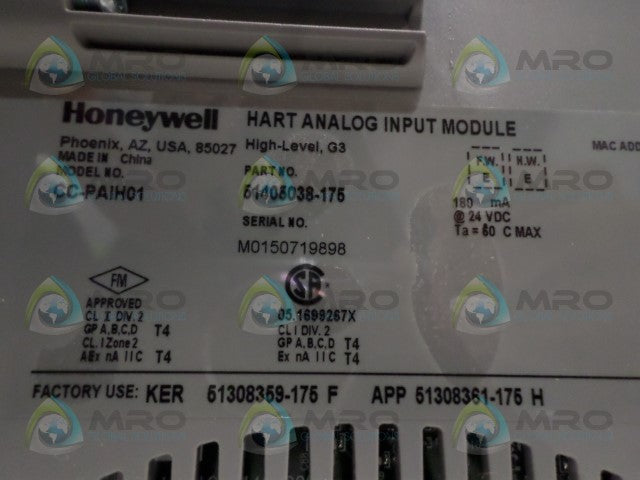 HONEYWELL CC-PAIH01 51405038-175 HART ANALOG INPUT MODULE *NEW NO BOX*