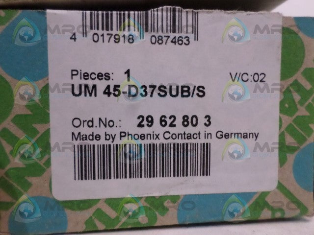 PHOENIX CONTACT UM45-D37SUB/S 2962803 *NEW IN BOX*