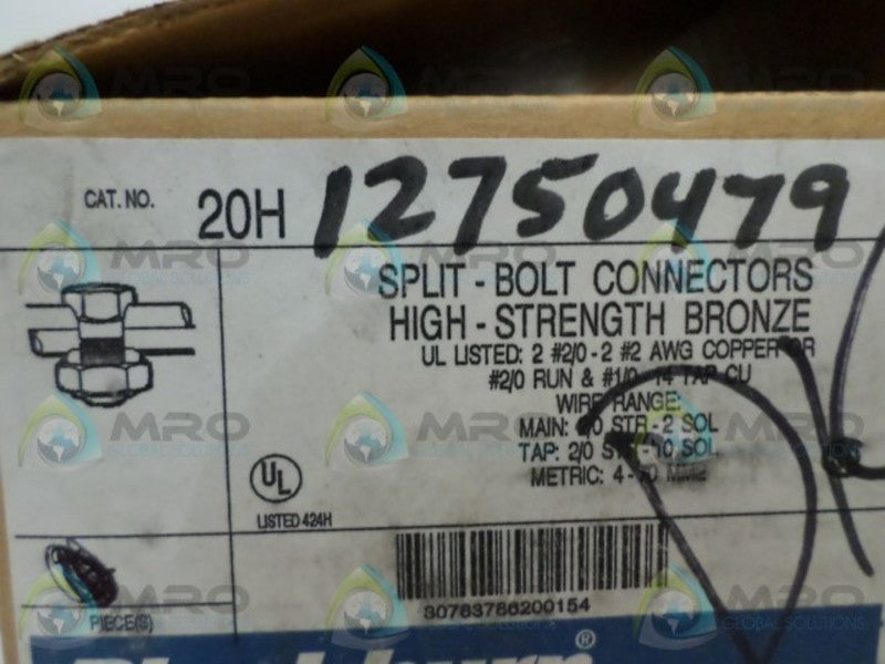 BLACKBURN 20H SPLIT BOLT CONNECTORS  NSNP