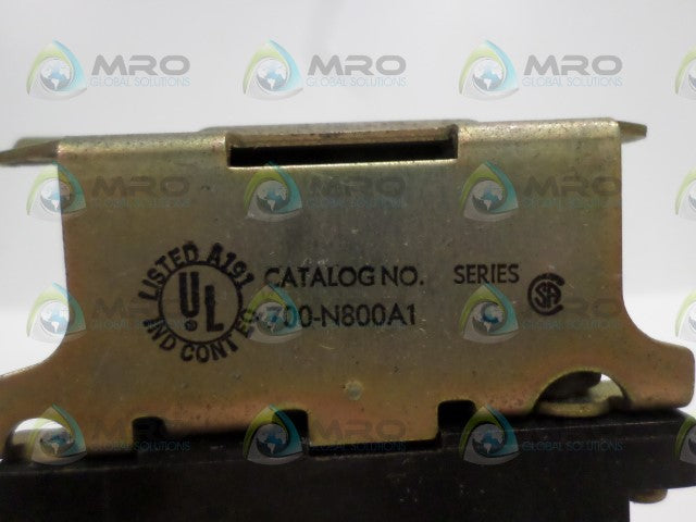 ALLEN BRADLEY 700-N800A1 SER. C AC CONTROL RELAY 110/120V *USED*