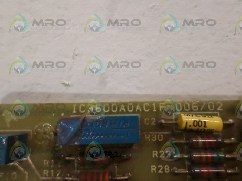 GENERAL ELECTRIC IC3600A0AC1F DUAL AMPLIFIER CARD UNMP