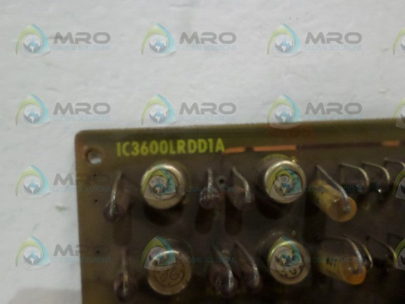 GENERAL ELECTRIC IC3600LRDD1A RELAY DRIVER BOARD UNMP