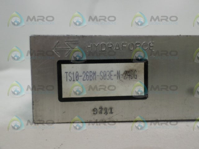 HYDRAFORCE TS10-26BM-S03E-N-24DG HYDRAULIC VALVE *NEW NO BOX*