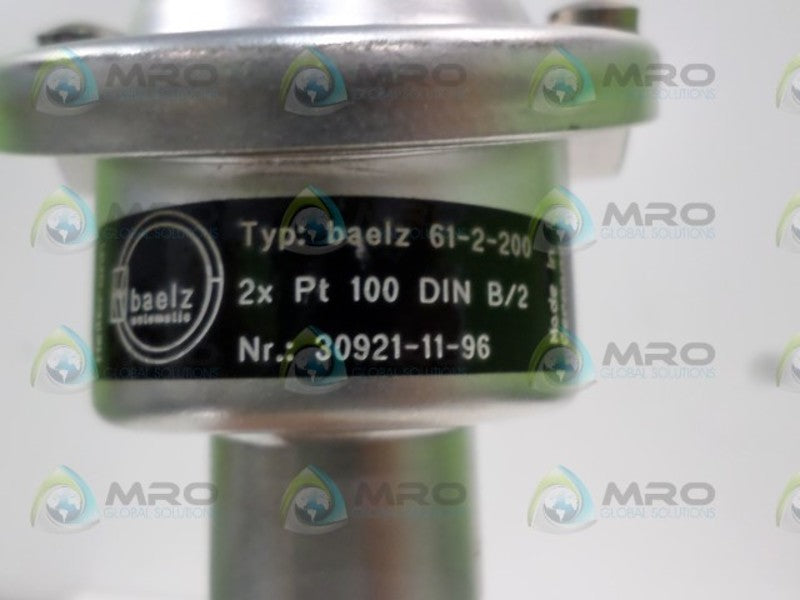 HELIBRONN BAELZ 61-2-200 2xPt100 TEMPERATURE SENSOR *NEW NO BOX*