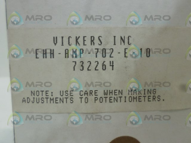 VICKERS EHH-AMP-702-E-10 POWER PLUG PROPORTIONAL VALVE *NEW IN BOX*