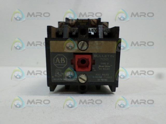 ALLEN BRADLEY 700-P200A4 SER. A CONVERTIBLE CONTACT CONTROL RELAY *USED*