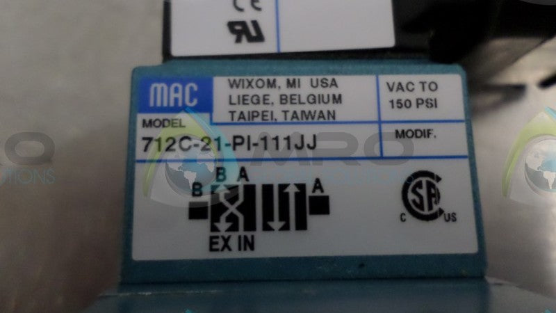 MAC 712C-21-PI-111JJ VALVE *NEW IN BOX*