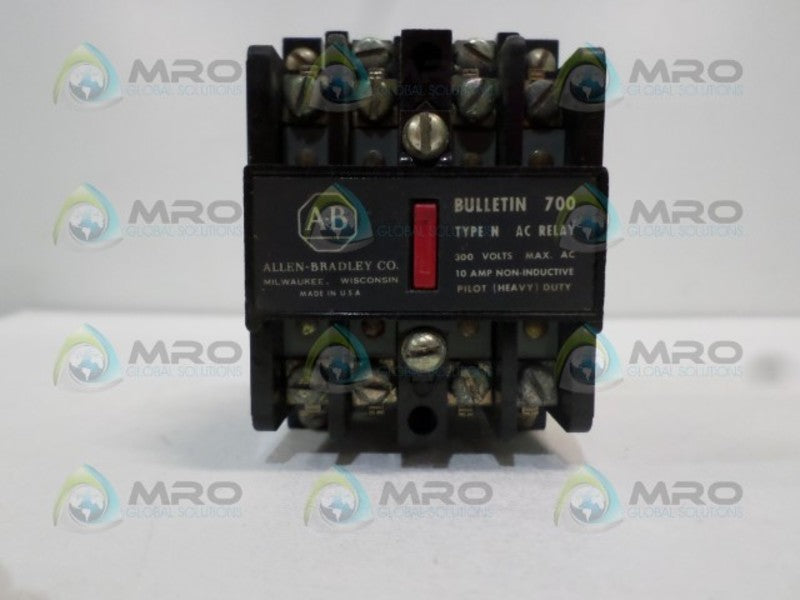 ALLEN BRADLEY 700-N600A1 SER. B AC RELAY 110/120V *USED*