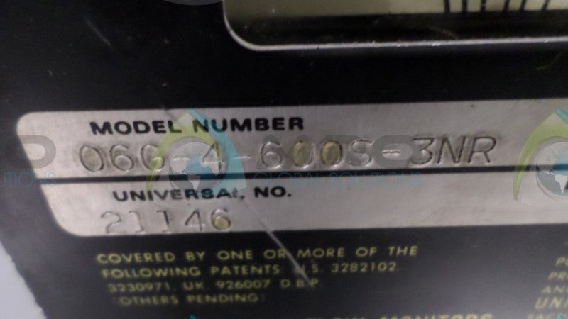 UNIVERSAL 06G-4-600S-3NR FLOW RATE INDICATOR  UNMP