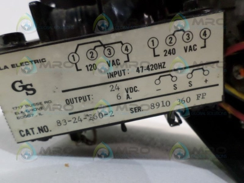 SOLA ELECTRIC 83-24-260-2 POWER SUPPLY *USED*