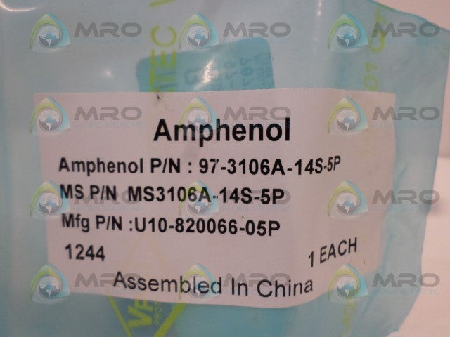 AMPHENOL 97-3106A-14S-5P CONNECTOR *NEW NO BOX*